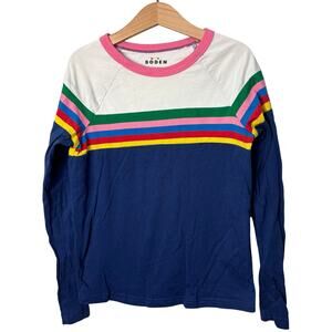 Mini Boden Rainbow Stripe Tee
